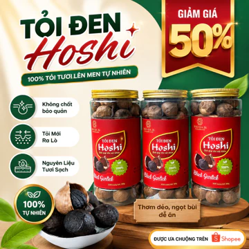 [hàng vip] - Tỏi Đen Hoshi 500g Hàng VIP - Tỏi Đen Cô Đơn Lên Men Không Hóa Chất - Mềm Dẻo Ngọt Tự Nhiên