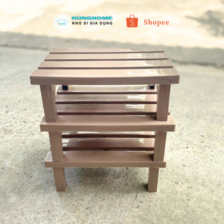 Bộ 3 Ghế nhựa mini cao cấp – Ghế ngồi bệt đa năng, ghế thẻ/ghế ốc nhỏ gọn dùng trong nhà & dã ngoại