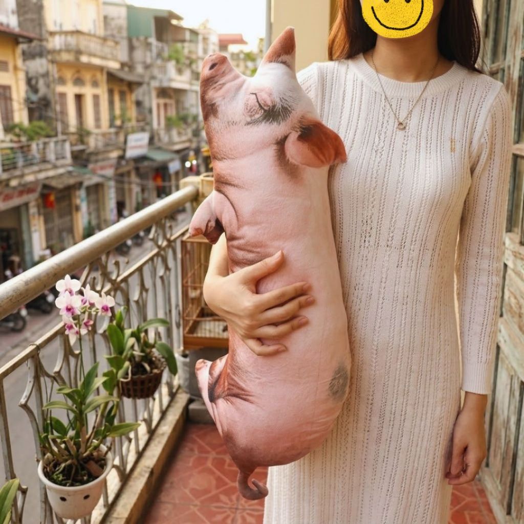 Gối Ôm Hình Heo Giống Thật Mềm Mại,Gấu Bông Lợn Sề Xấu Xí Ngủ Y Như Thật Độc Lạ Quà Tặng Hài Hước Cho Bé,Bạn Bè