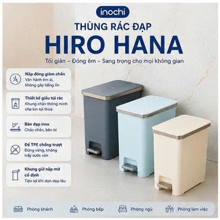 Thùng rác đạp Hiro Hana – Nắp giảm chấn, gọn gàng tiện lợi, an toàn, dễ sử dụng