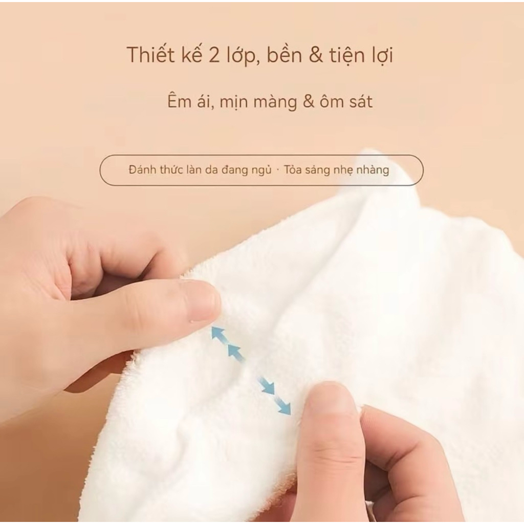 Khăn mặt nạ xông hơi, chườm nóng, lạnh, ủ ấm, 2 lớp chăm sóc da mặt spa có thể tái sử dụng