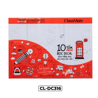 Decal Bọc Sách Tiếng Anh CLASSMATE Chất Liệu Nhựa Trong Dẻo Bền Chống Thấm, Decal Dán SGK Tiếng Anh (43x32cm) DC316
