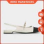 CHARLES&KEITH GIÀY BỆT THỜI TRANG MÀU KEM SIZE 36 (260622038)