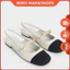 CHARLES&KEITH GIÀY BỆT THỜI TRANG MÀU KEM SIZE 36 (260622038)