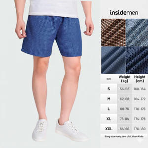 Quần Short Thể Thao Nam mặc nhà Insidemen chất liệu co giãn, thoáng nhẹ ISOR11AS0