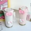 Ly cốc giữ nhiệt Hello Kitty 500ml inox 316 có quai xách đáng yêu MUN STORE BNGNKI148