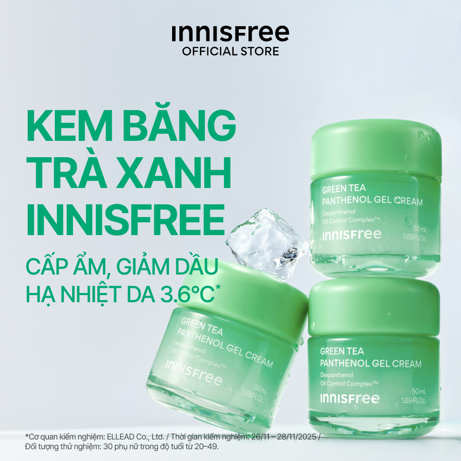Kem dưỡng dạng gel INNISFREE Panthenol Gel Cream làm dịu cấp ẩm cho da dầu mụn