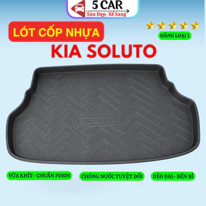 LÓT CỐP xe Kia Soluto 2018 - Nay, nhựa dẻo siêu đẹp, siêu bền, chống thấm nước, không mùi, vừa khít xe