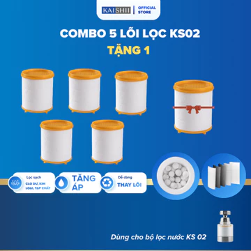 Combo lõi lọc nước Kaishii, Siêu màng lọc UF lọc sạch nước, khử clo dư mã KS02