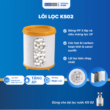 Lõi lọc nước Kaishii, Siêu màng lọc UF lọc sạch tạp chất trong nước, khử clo dư mã KS02