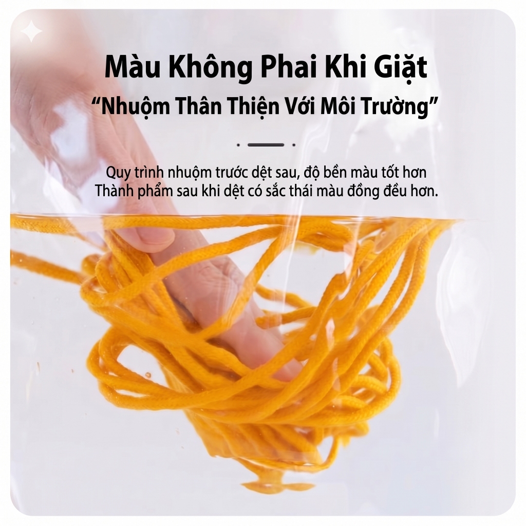 Len sợi cotton rỗng LUMII 2mm cotton gai mềm nhẹ đứng form chuyên móc túi xách tote túi Hàn Quốc