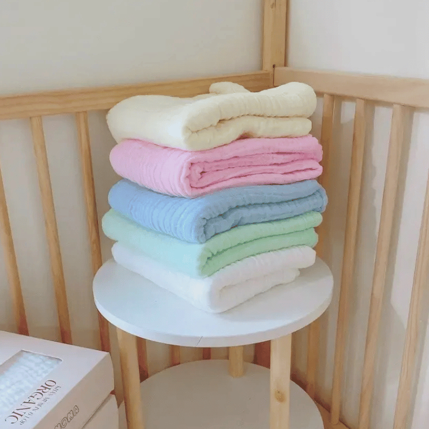 Khăn Tắm Nhăn Monona 6 Lớp Organic 100x110cm Cho Bé DouDou A02