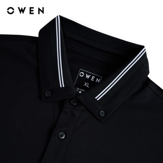 Owen - Áo polo Body Fit APV262067 màu Đen chất liệu Cotton Amonia
