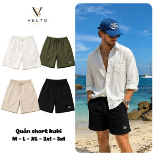 Quần short trên gối VELTO chất kaki trẻ chung thoáng mát , thể thao HS87