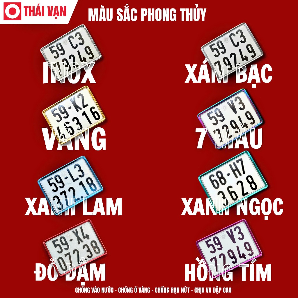 Khung Biển Số Xe Máy Ưu Việt - Tự Gắn - Thái Vạn