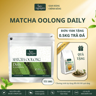 Bột Matcha Olong Daily Lục Nguyên 100g Chuyên Dụng Pha Chế Trà Sữa, Matcha Latte, Làm Kem, Làm Bánh