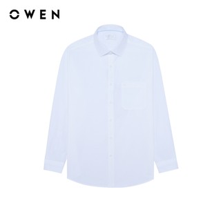 Owen - Áo sơ mi dài tay Regular Fit AR260060DT màu Trắng chất liệu Bamboo poly