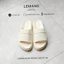 S&S02.2 Đen&Be - Dép LEMANS SLIDE SANDAL tăng cao, đế 2 lớp cao 5.5cm, mũ may 3 lớp, Bảo hành chính hãng 12 tháng