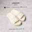 S&S02.2 Đen&Be - Dép LEMANS SLIDE SANDAL tăng cao, đế 2 lớp cao 5.5cm, mũ may 3 lớp, Bảo hành chính hãng 12 tháng
