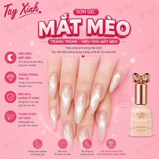 Sơn Gel Mắt Mèo Trắng Trong Jelly Cat Eye Gel Hiệu Ứng Ánh Trăng Bạc 10ml | Tay Xinh