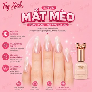 Sơn Gel Mắt Mèo Trắng Trong Jelly Cat Eye Gel Hiệu Ứng Ánh Trăng Bạc 10ml | Tay Xinh