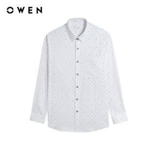 Owen - Áo sơ mi dài tay Regular Fit AR260022DT màu Trắng chất liệu Bamboo spandex