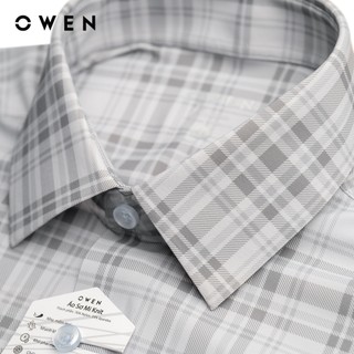 Owen - Áo sơ mi ngắn tay Body Fit AB260046NT màu Xám chất liệu Knit cao cấp