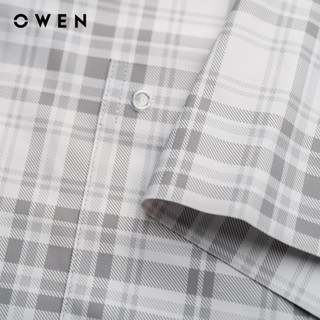 Owen - Áo sơ mi ngắn tay Body Fit AB260046NT màu Xám chất liệu Knit cao cấp