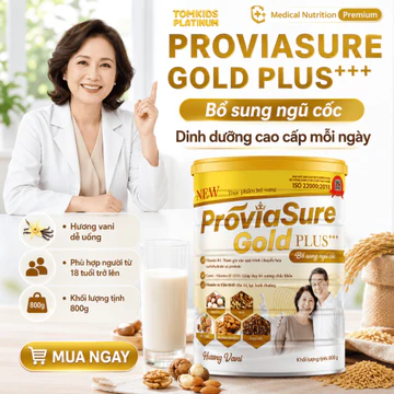 Sữa Ngũ Cốc ProviaSure Gold Hương Vani 800g Cho Người Cao Tuổi Giúp Xương Chắc Khỏe Tăng Đề Kháng