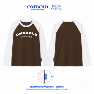 Áo Thun Tay Dài RAGLAN Brand ONEBOLD Form BOXY Cotton 270gsm, Áo Thun Tay Dài Form Rộng - OB25