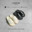 Dép da nam LEMANS SLIDE SANDAL S4&S05 -BLACK tăng chiều cao, đế 2 lớp cao 5.5cm, mũ may 3 lớp quai ngang dán, BH 12T