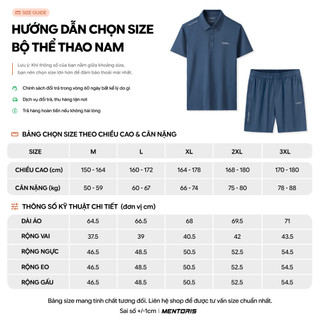 Bộ Thể Thao Nam MENTORIS, Bộ Polo Thun Lạnh Premium, Form Vừa Vặn, Mặc Thoải Mái, Trẻ Trung MBP2601