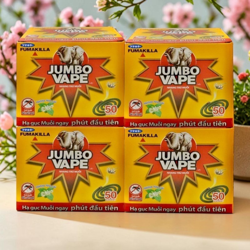 Nhang muỗi Jumbo Vape hương Hoa Lài Mỗi Hộp 50 khoanh (Combo Tiết Kiệm)