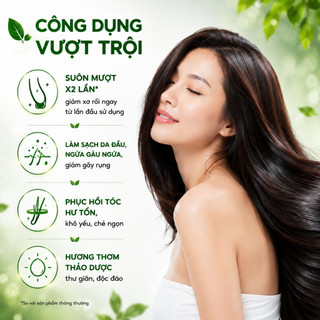 Dầu xả thảo dược Mei Mei siêu mượt: hương nhu, gừng, bồ kết 300ml