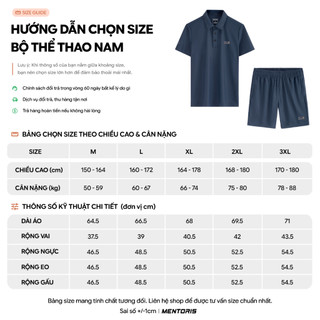 Bộ Polo Thể Thao Nam MENTORIS Vải Coolmax Cao Cấp, Thoáng Khí, Form Regular Fit, Thoải Mái MBP2603
