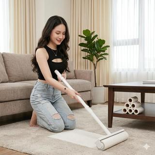 Cây Lăn Bụi Đa Năng 26cm Dài 125cm Kèm 3 Lõi Dính 50 Lớp Dính