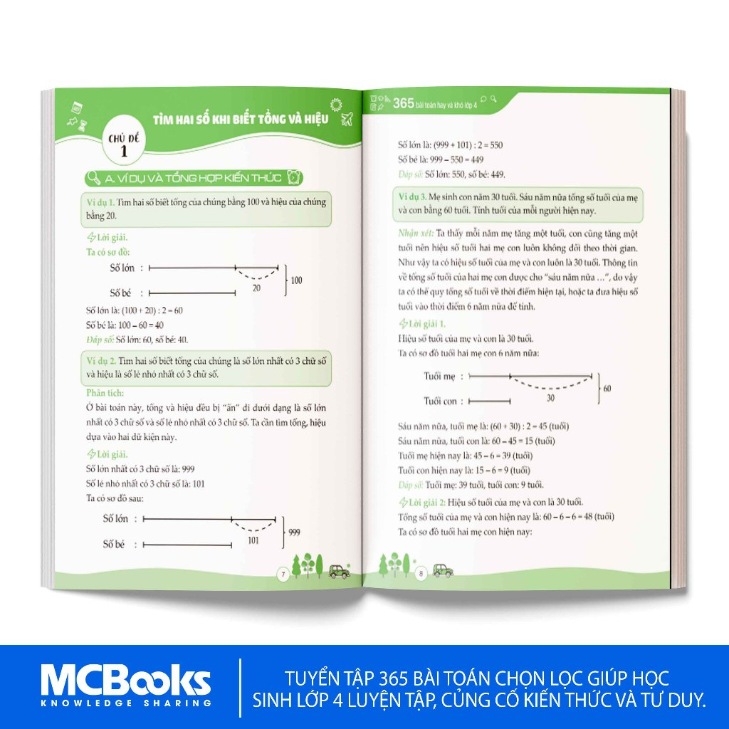 Sách - 365 Bài Toán Hay Và Khó Lớp 4 - Thầy Trần Hữu Hiếu - MCBooks
