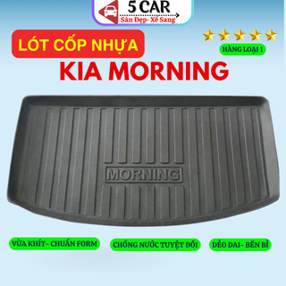 LÓT CỐP xe Kia Morning 2012 - Nay, nhựa dẻo siêu đẹp, siêu bền, chống thấm nước, không mùi, vừa khít xe
