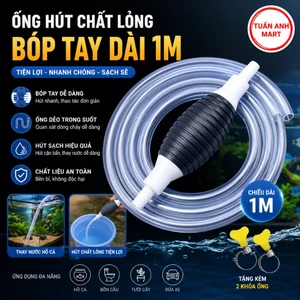 Combo 2 cái Ống hút chất lỏng bóp tay dài 1m tiện lợi, Ống thay nước hồ cá