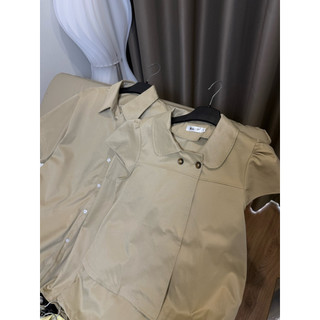 (S - 97) [GIÁ MỞ BÁN] Set đồ đôi nam nữ couple nữ 2món kaki cổ sen kèm chân váy và áo sơmi nam đồ đôi mặc cùng người yêu
