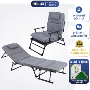 Giường xếp gấp gọn thông minh RELUX GX-01 thiết kế đa năng kiêm ghế ngồi thư giãn khung thép carbon chắc chắn