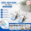 Combo 20 cái Móc kẹp ĐƠN đa năng chất liệu thép không gỉ có đầu bọc silicon chống tuột
