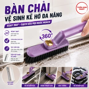 Combo 3 cái Bàn chải vệ sinh kẽ hở đa năng xoay 360 độ kèm que gắp rác tiện lợi