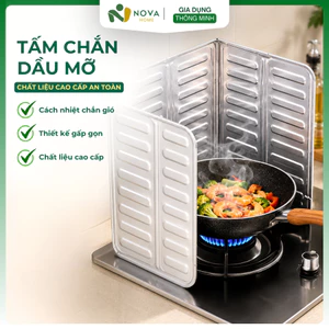 Tấm Chắn Dầu Mỡ Bếp Nấu Bằng Nhôm Gấp Gọn Chống Bắn Dầu Cách Nhiệt Chắn Gió Giữ Bếp Sạch Sẽ