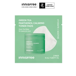 Panthenol Gel Cream làm dịu da 2 miếng INNISFREE Green Tea Panthenol Calming Toner Pad
