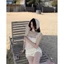 SET ÁO HAI DÂY PHỐI LƯỚI TÀ XÉO PHỐI QUẦN SHORT NHÚN KÈM DÂY, SET BIKINI NỮ ĐI BIỂN DU LỊCH MÙA HÈ| MEOINDAHOUSE