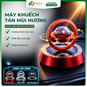 Vòng Xoay Sao Hỏa Năng Lượng Mặt Trời Khuếch Tán Tinh Dầu Ô Tô Cao Cấp, Khử Mùi Taplo ABS Sang Trọng