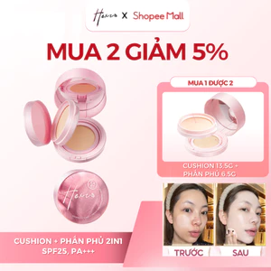 Cushion chống nắng kèm phấn phủ 2in1 Hexze (Cushion 13g+phấn phủ 6.5g) Spf25, PA+++)