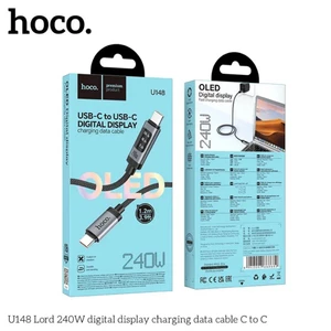 Dây sạc nhanh 240w hoco U148 sạc laptop đt và máy tính bảng.