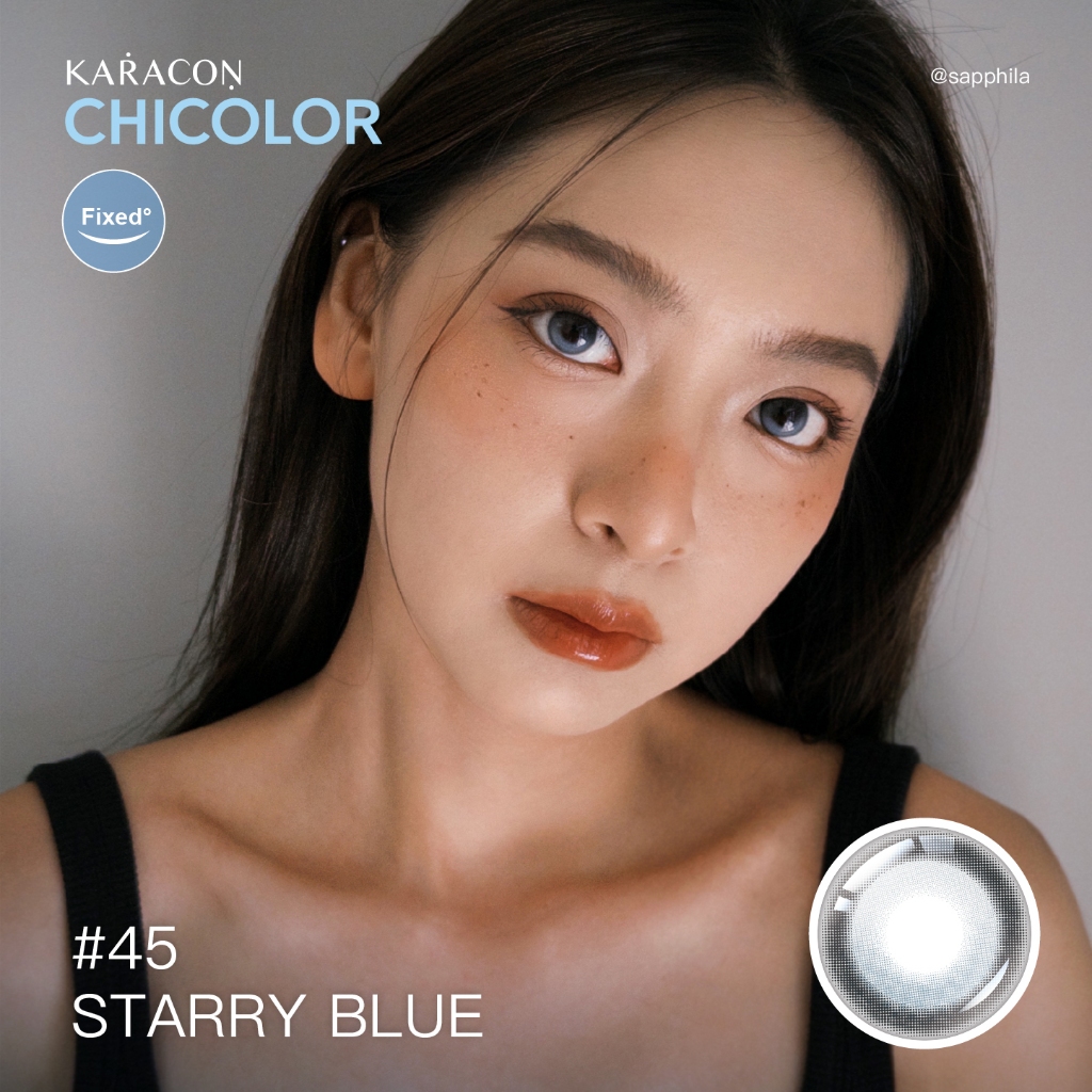[Lens 1 Ngày] - Lens Highlight Khóa Trục KARACON CHICOLOR - #45 Starry Blue (2 Chiếc)